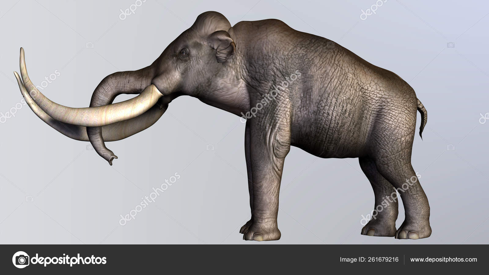 Columbian Mammoth Lived Quaternary Period North Middle America — Stock
