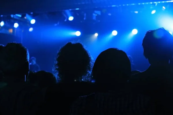 Primer Plano Multitud Disfrutando Del Concierto Uno Los Espectáculos Rock — Foto de Stock