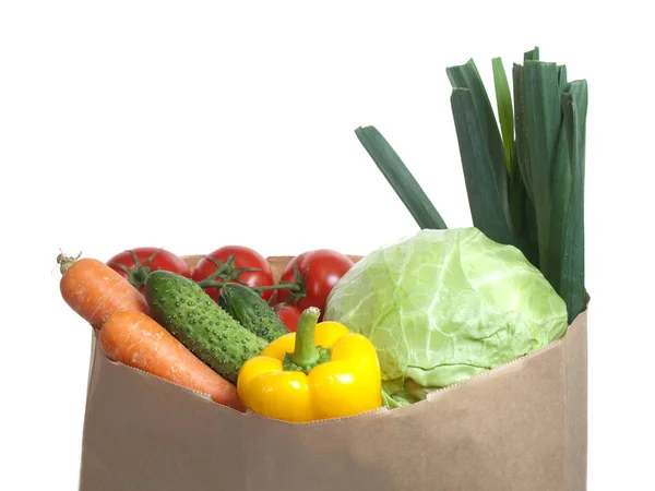 Shopping Bag Full Fresh Vegetables — Stock Photo, Image