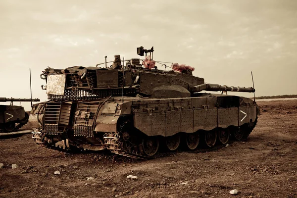 Izraeli Palesztin Konfliktus Izraeli Katonai Művelet Cast Lead Izraeli Tartály — Stock Fotó