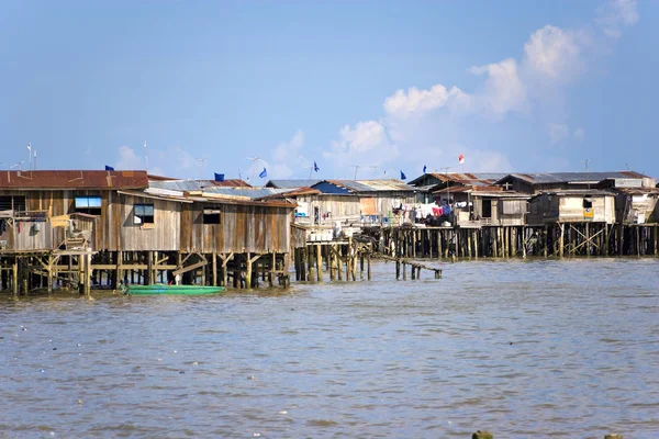 Bild Von Slums Der Küste Tawau Malaysia — Stockfoto