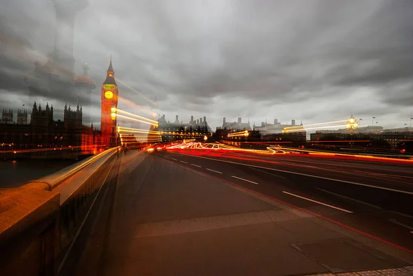 Big Ben Houses Parliament Dusk London — стокове фото