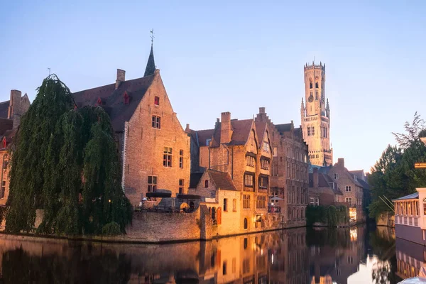 Canal Bruges Célèbre Ville Belgique — Photo