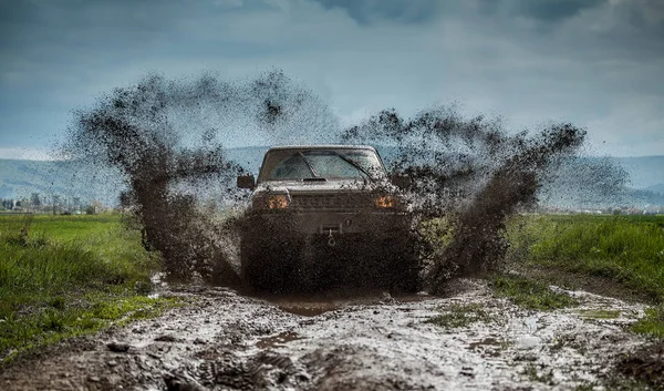 Road Car Muddy Road — Stock Photo, Image