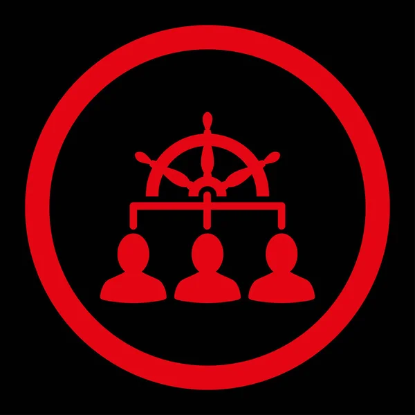 Management Symbol Dieses Abgerundete Flache Symbol Ist Mit Roter Farbe — Stockfoto