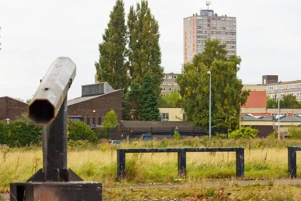 Tiro Una Escuela Desuso Salford Reino Unido Mostrando Centro Atención — Foto de Stock