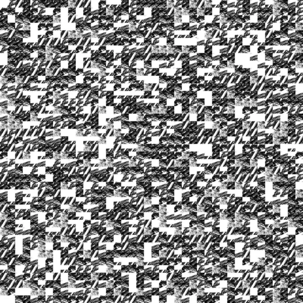 无缝抽象的黑色纹理在白色背景 粗糙的噪声设计 非常小的破碎图案被混乱地放置 — 图库照片