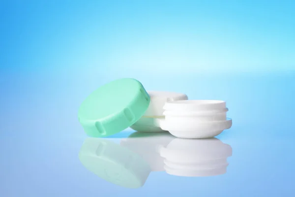 Contact Lens Case Bottle Solution — Stock Photo, Image