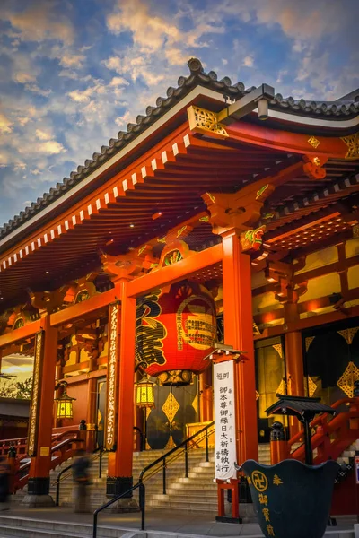 Senso Kannon Templo Hondo Atardecer Tokio Japón — Foto de Stock