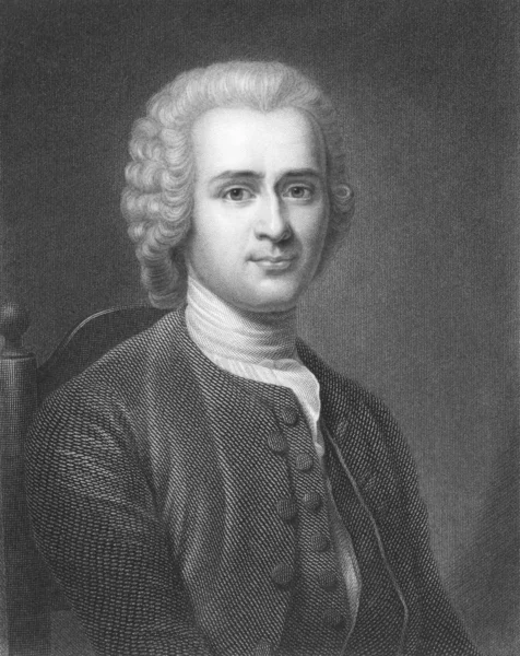 Jean-Jacques Rousseau (1712-1778) on engraving from the 1800s. Major Genevois philosopher, writer and composer. Engraved by R.Hart and published in London by Charles Knight, Ludgate Street.