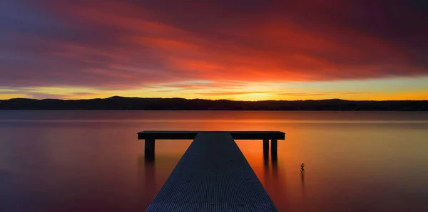 Vista Deslumbrante Pôr Sol Skyline — Fotografia de Stock