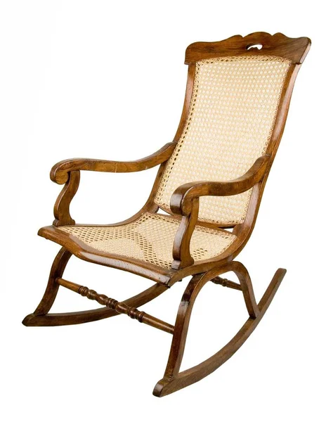 Ancient Armchair Rocking Chair Many People Have Rest — Stock Photo, Image
