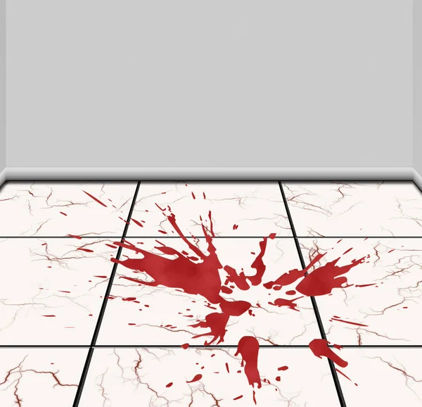 タイル イラスト上の血のスポット — ストック写真