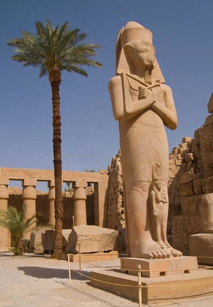 Standbeeld Van Ramses Karnak Tempel Luxor Egypte — Stockfoto