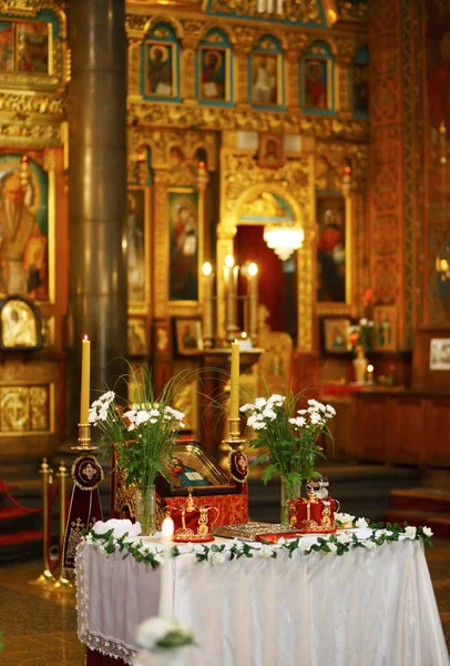 Preparación Para Boda Una Iglesia Ortodoxa Sofía Bulgaria — Foto de Stock