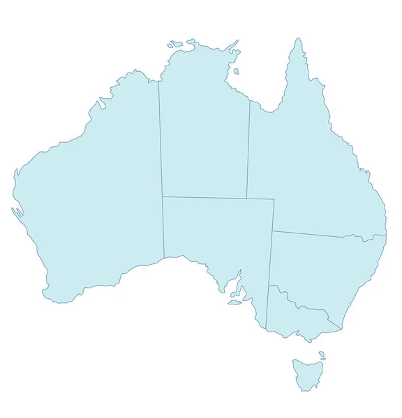 Mapa Esboçado Austrália Mostrando Diferentes Países Todos Isolados Fundo Branco — Fotografia de Stock