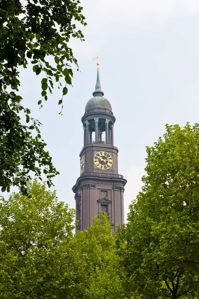 San Miguel Iglesia Más Famosa Ciudad Hamburgo — Foto de Stock