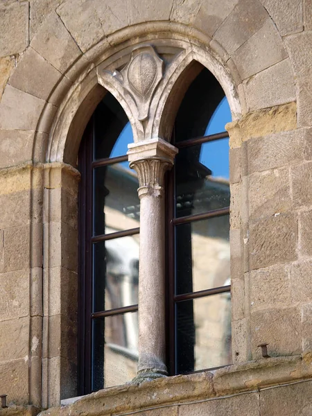 Piękne Starożytne Okna Toskania Włochy — Zdjęcie stockowe