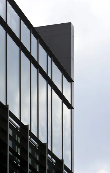 Edificio Uffici Rettangolo Finestre Blu — Foto Stock