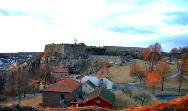 Imagens Fredriksten Halden Noruega Este Castelo Foi Construído 1667 Por — Fotografia de Stock