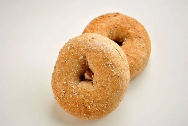 Imagem Close Bagels Trigo Integral — Fotografia de Stock