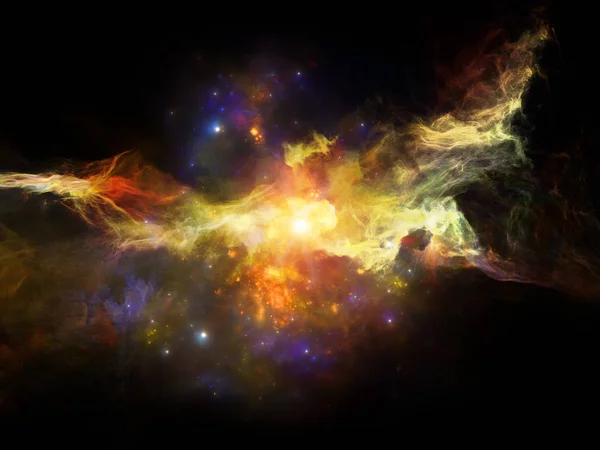 알고리즘 코스모스 시리즈 천문학 물리학 과학의 주제에 프랙탈 요소의 — 스톡 사진