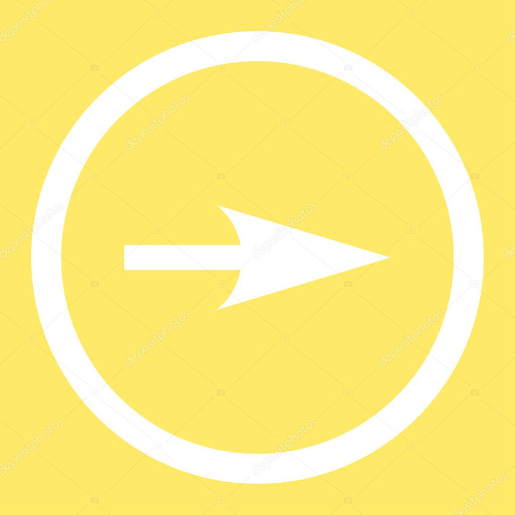 Icono del raster Arrow Axis X. Este símbolo plano redondeado se dibuja con color blanco sobre un