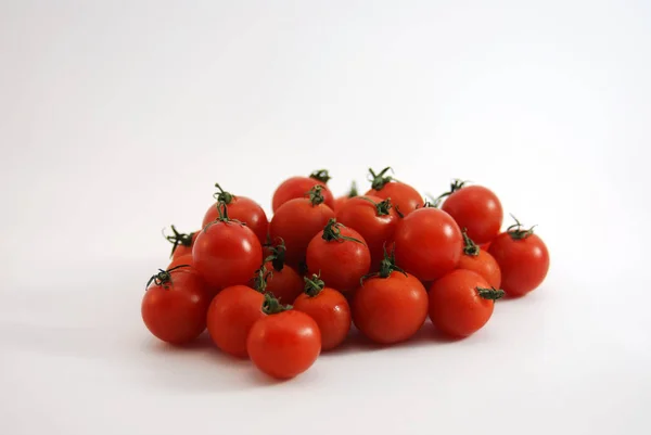 Fresh Cherry Tomatoes Loose White Background — Stock Photo, Image