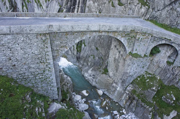 Pont Sur Rivière Suisse Europe — Photo