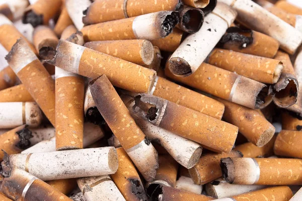 Cigarette Butts Isolated White Background — Stock Photo, Image