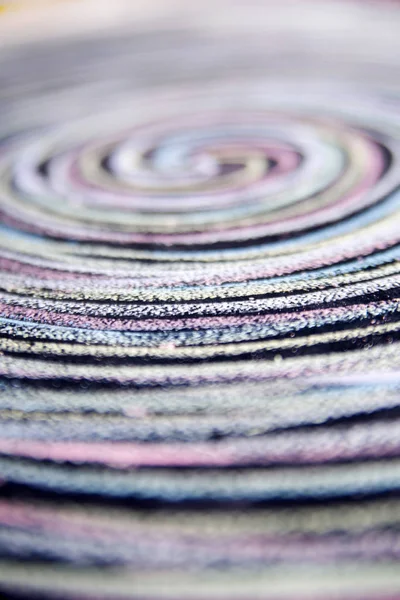Espirales Diferentes Colores Dibujados Con Tiza Pizarra — Foto de Stock