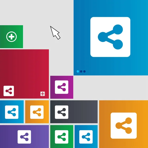 Σύμβολο Κοινόχρηστου Εικονιδίου Κουμπιά Κουμπιά Ιστοσελίδων Σύγχρονης Διεπαφής Δείκτη Δρομέα — Φωτογραφία Αρχείου