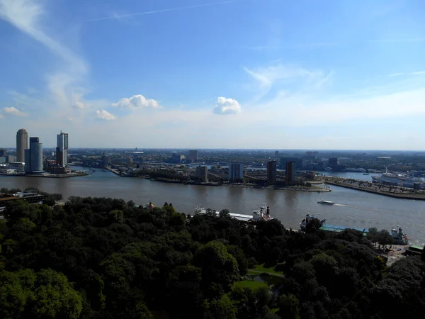 Panoramautsikt Över Rotterdam Nederländerna Bild Tagen Augusti 2013 — Stockfoto