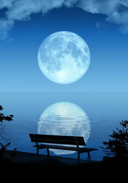 Illustration Une Belle Pleine Lune — Photo