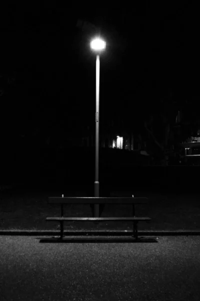 Stock image Floor lamp and bench