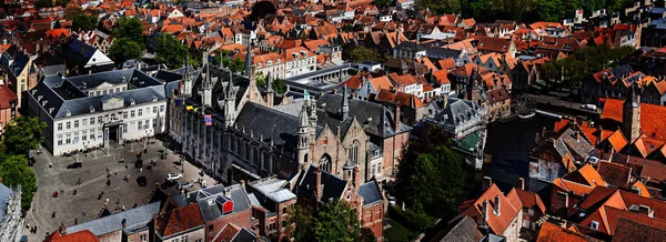 Panorama Vue Aérienne Bruges Bruges Depuis Belfry Belgique — Photo
