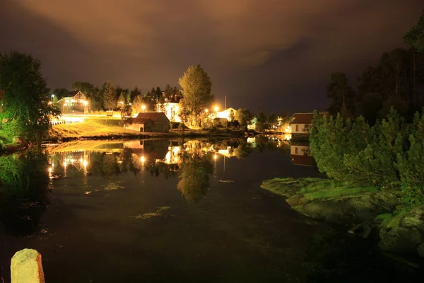 Vista Ciudad Nocturna — Foto de Stock