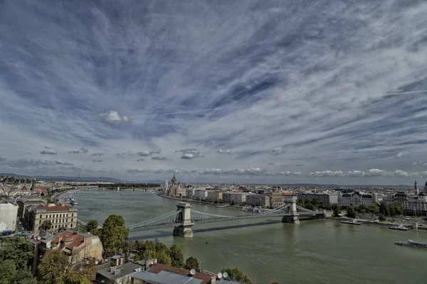 Une Vue Sur Danube Budapest Hongrie — Photo