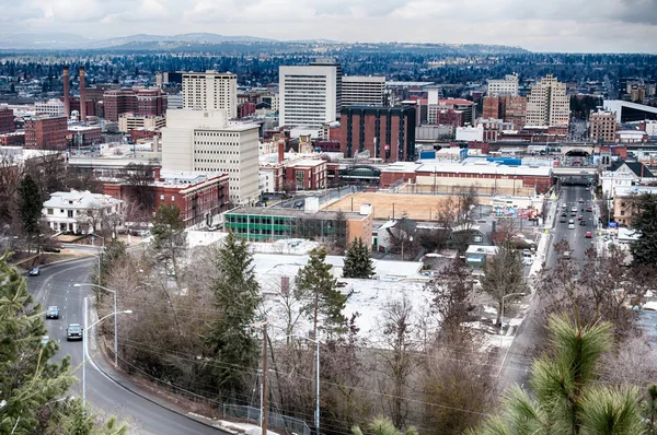 Marca 2010 Spokane Wiosna Spokane Washington Panoramę — Zdjęcie stockowe