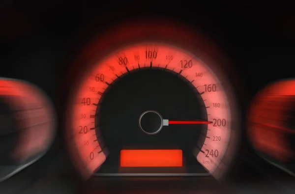 Έννοια Ταχύτητα Πίνακα Του Αυτοκινήτου 200 Συνεχίζεται Ταχύτητα — Φωτογραφία Αρχείου