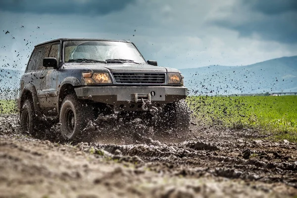 Road Vehicle Splashed Mud — Stock Photo, Image