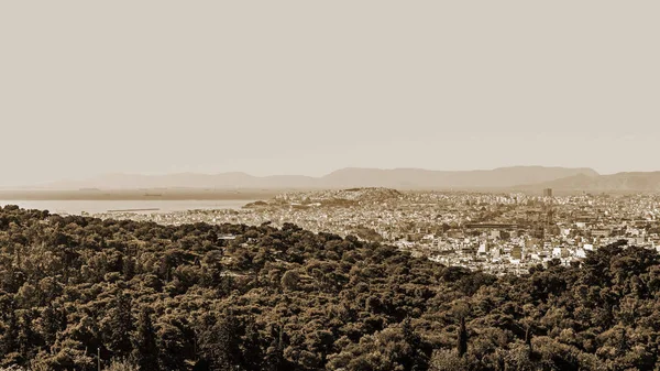 Панорама Ахтенса Греції Пагорба Акрополіс — стокове фото