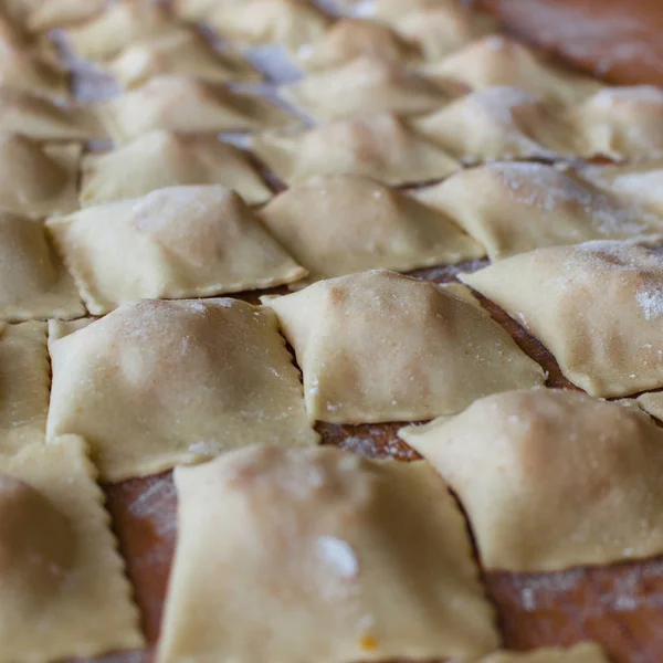 Italië Koken Handgemaakte Ravioli — Stockfoto