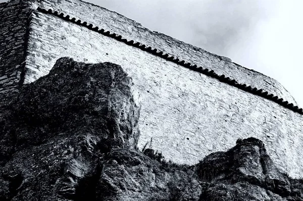 Castle Hohennneuffen Una Ruina Caballeros Medievales Frontera Las Montañas Swabian — Foto de Stock