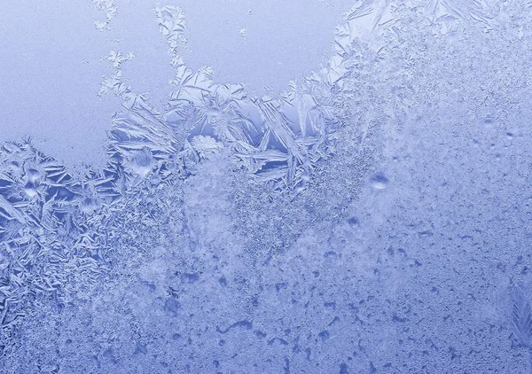 Nahaufnahme Von Frost Einem Fenster — Stockfoto