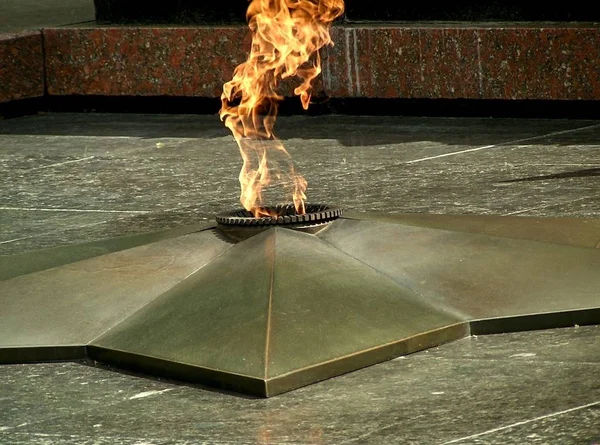 Ewige Flamme Wwii Denkmal Moskau — Stockfoto