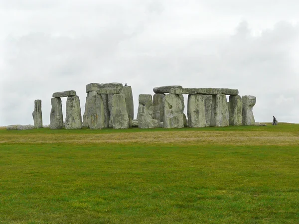 Stonehenge Sob Céu Cinzento Março Salisbury Plain Reino Unido — Fotografia de Stock
