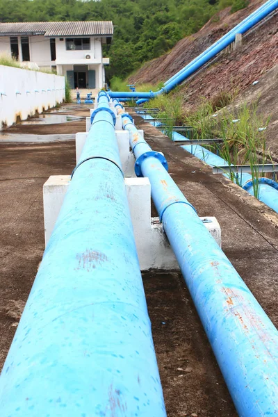 Vista Del Transporte Del Oleoducto Agua —  Fotos de Stock