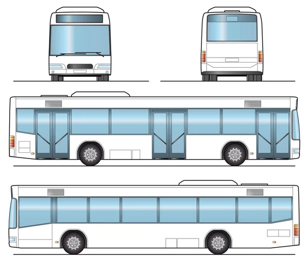 Autobusem Szablon Układ Prezentacji — Zdjęcie stockowe