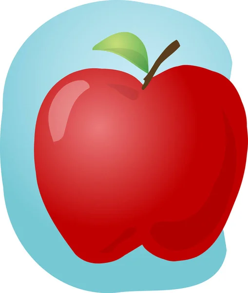 Szkic Całych Czerwonych Jabłek Ilustracja Owocowa — Zdjęcie stockowe